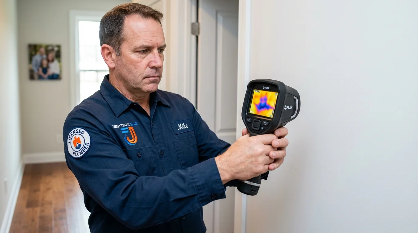 Thermal imaging leak detection by Johns Plumbing LLC in Temple